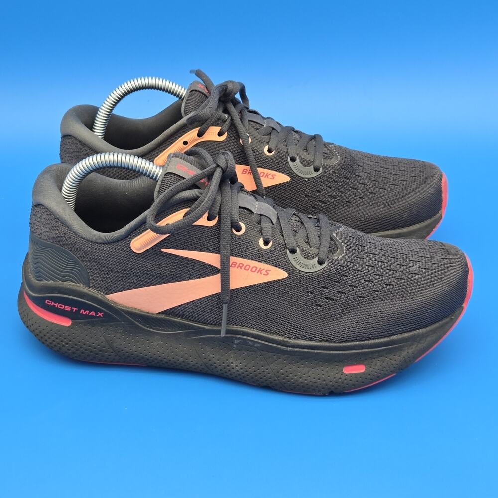 Brooks Ghost Max Women's 9.5 Black/Papaya/Raspberry Running Walking High Cushion - Picture 5 of 11